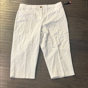 Kim Rogers Gap Free Comfort Waistband Capris Pants White new Women’s Size 18